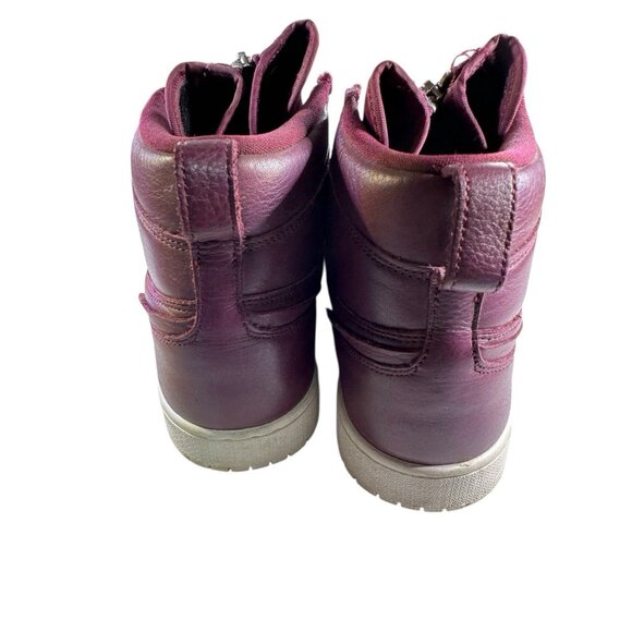 AIR JORDAN 1 RETRO HIGH ZIP SIZE 10 WOMEN BORDEAUX PURPLE AT0575-600 - Picture 2 of 8